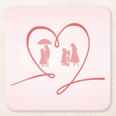 Love Story, Aanzoek Papier Coaster Kartonnen Onderzetters (Voorkant)