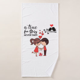 Love Story Bath Towel Badhanddoek