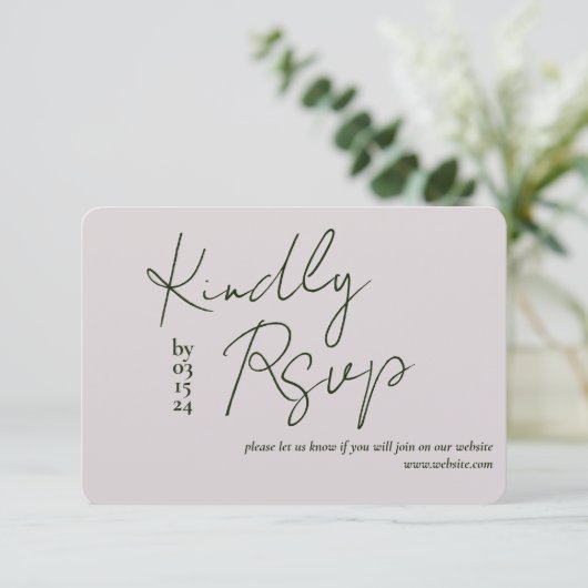 Love Story bruiloft RSVP (Staand voorkant)