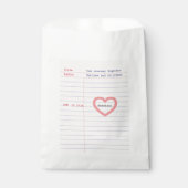 Love Story Due Date Library Card Wedding Bedankzakje (Voorkant)