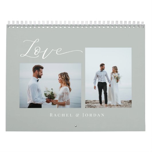 Love Story EDITABLE KLOR Custom Photo Calendar Kalender (Hoes)