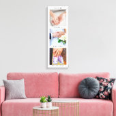 Love Story geëngageerd getrouwd met verwachting pa Canvas Afdruk (Insitu (Woonkamer))