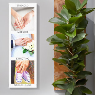 Love Story geëngageerd getrouwd met verwachting pa Canvas Afdruk