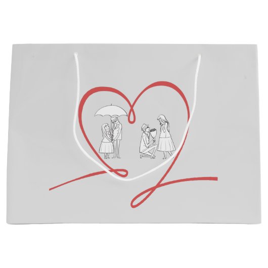 Love Story Gift Bag Groot Cadeauzakje (Voorkant)