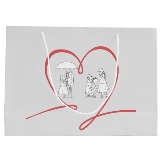 Love Story Gift Bag Groot Cadeauzakje (Achterkant)