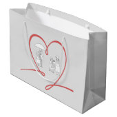 Love Story Gift Bag Groot Cadeauzakje (Achterkant Gekanteld)
