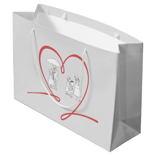 Love Story Gift Bag Groot Cadeauzakje (Achterkant Gekanteld)