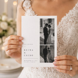 Love Story Huwelijksfoto Save The Date Kaart.