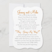 Love Story Huwelijksuitnodiging Kaart (Achterkant)