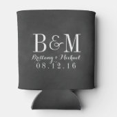 Love Story krijtbord Vintage bruiloft Blikjeskoeler (Achterkant)