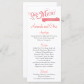 Love Story Menu Card (Voorkant / Achterkant)