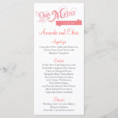 Love Story Menu Card (Voorkant)