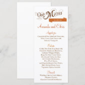 Love Story Menu Card (Voorkant / Achterkant)