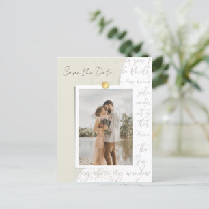 Love Story Photo Budget Weddenschap Save the Date Aankondigingskaart