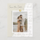 Love Story Photo Budget Weddenschap Save the Date Aankondigingskaart (Voorkant)