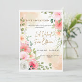 Love Story Remix Bruiloft Digitaal Uitnodigen Kaart (Staand voorkant)