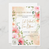 Love Story Remix Bruiloft Digitaal Uitnodigen Kaart (Voorkant / Achterkant)