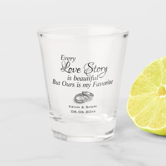 Love Story Shot Glas (Voorkant)