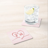 Love Story, Verlobung Papier Coaster Kartonnen Onderzetters (Insitu)