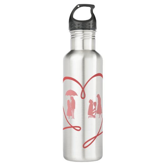 Love Story Water Bottle Waterfles (Voorkant)