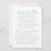 Love Story Wedding Invitation Kaart (Achterkant)