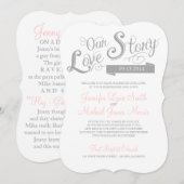 Love Story Wedding Invitation Kaart (Voorkant / Achterkant)