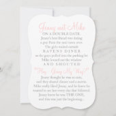 Love Story Wedding Invitation Kaart (Achterkant)