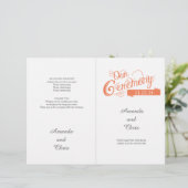 Love Story Wedding Program Flyer (Staand voorkant)