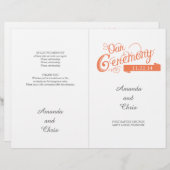 Love Story Wedding Program Flyer (Voorkant / Achterkant)