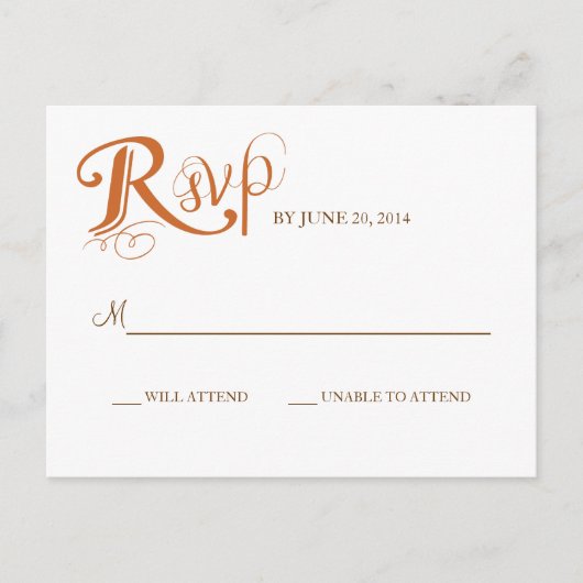 Love Story Wedding Reply Briefkaart (Voorkant)