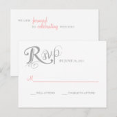 Love Story Wedding Reply Briefkaart (Voorkant / Achterkant)