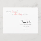 Love Story Wedding Reply Briefkaart (Achterkant)