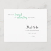 Love Story Wedding Reply Briefkaart (Achterkant)