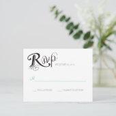 Love Story Wedding Reply Briefkaart (Staand voorkant)