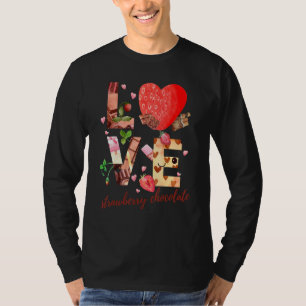 Love Strawberry Chocolate Cute Sweet Chocolate T-shirt