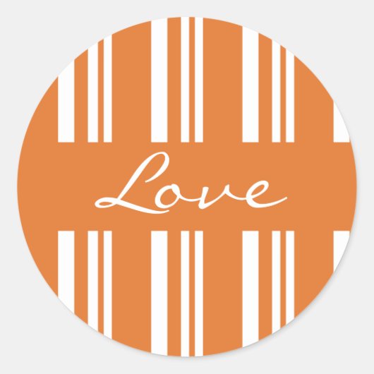 Love Striped Envelope Sticker Seal (Voorkant)