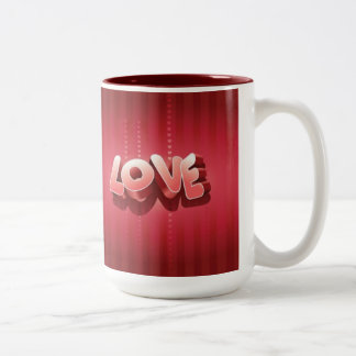 Love Stripes Tweekleurige Koffiemok