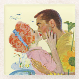 Love-Struck 2 Glazen Onderzetter