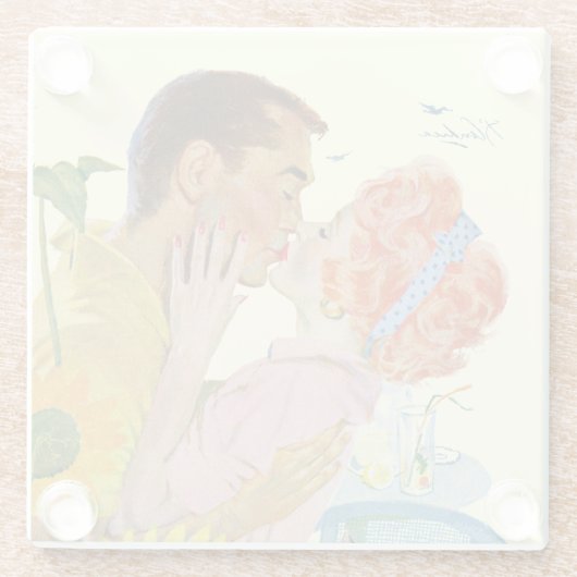 Love-Struck 2 Glazen Onderzetter (Achterkant)