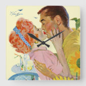 Love-Struck 2 Vierkante Klok (Voorkant)