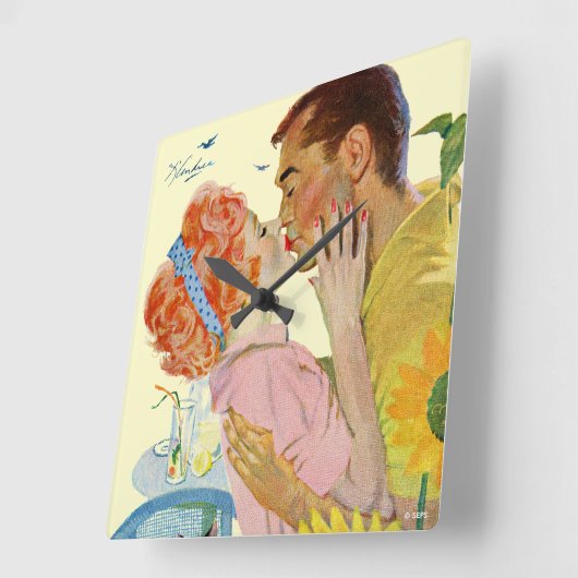 Love-Struck 2 Vierkante Klok (Hoek)