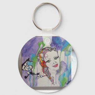 Love Struck Art Painting Sleutelhanger