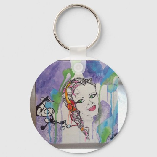 Love Struck Art Painting Sleutelhanger (Voorkant)