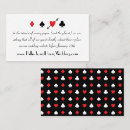 Love Struck Casino Bruiloft Online RSVP-kaart Informatiekaartje