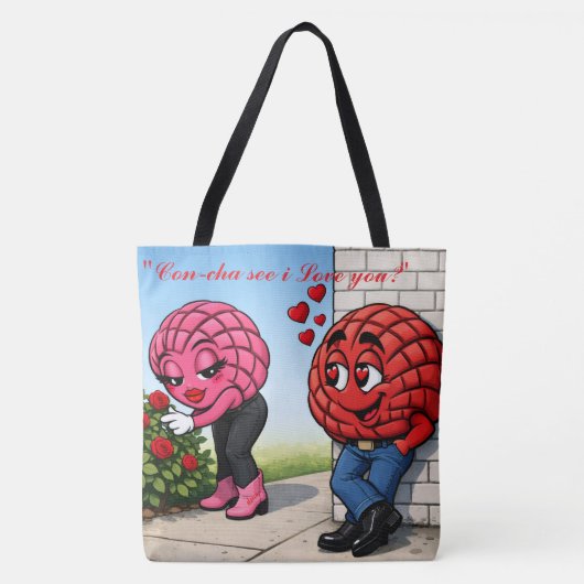 Love struck concha tote bag (Voorkant)