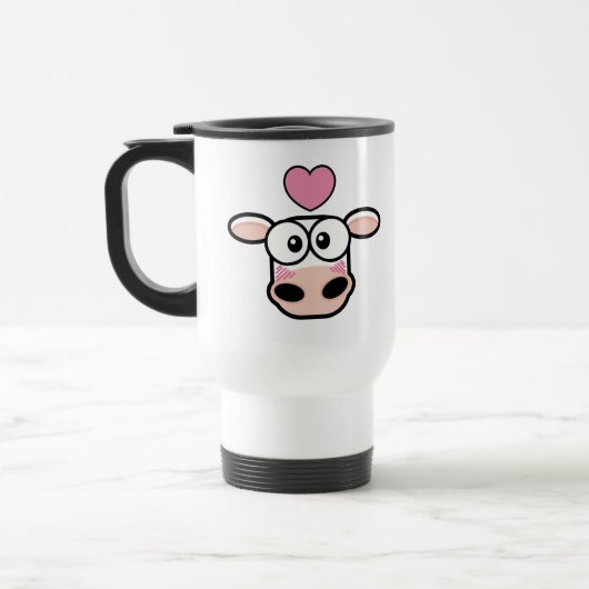 Love Struck Cow Travel Mug Reisbeker (Links)
