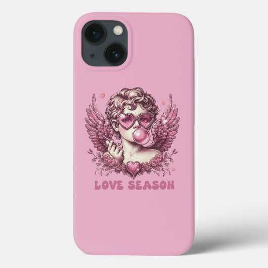 Love-Struck Cupido met Roze Bril en Bubble Gum Case-Mate iPhone Case (Achterkant)