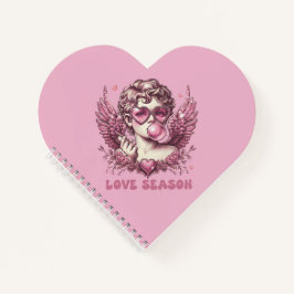 Love-Struck Cupido met Roze Bril en Bubble Gum Notitieboek
