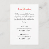 Love Struck Las Vegas Bruiloft Extra Info Kaart (Voorkant)