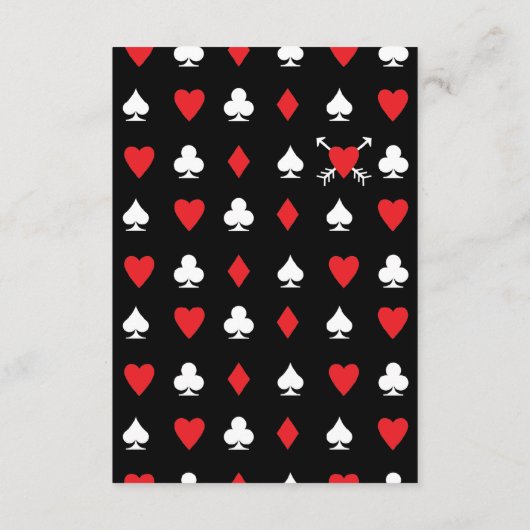 Love Struck Las Vegas Bruiloft Extra Info Kaart (Achterkant)